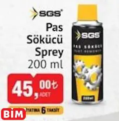 SGS PAS SÖKÜCÜ SPREY 200 ML